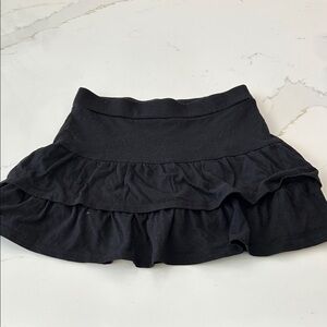Black Ruffled Justice Kids Skort